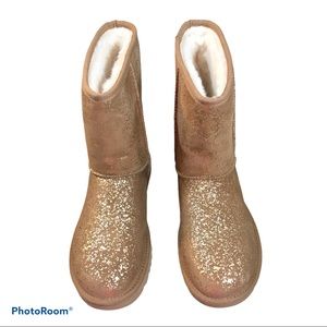 UGG Classic Short Foil Glam Chestnut Boots 8 NWT